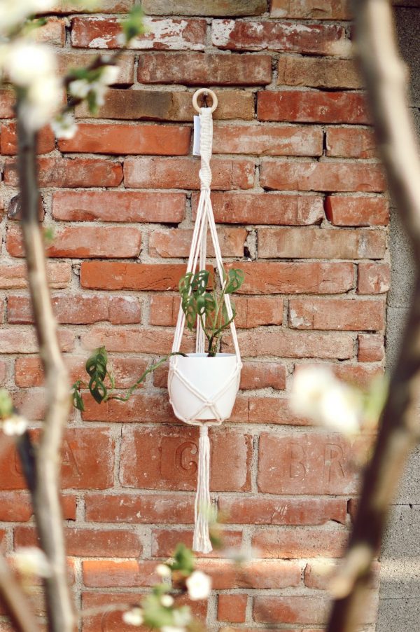 Macramé záves na kvetináč 110 cm Anna