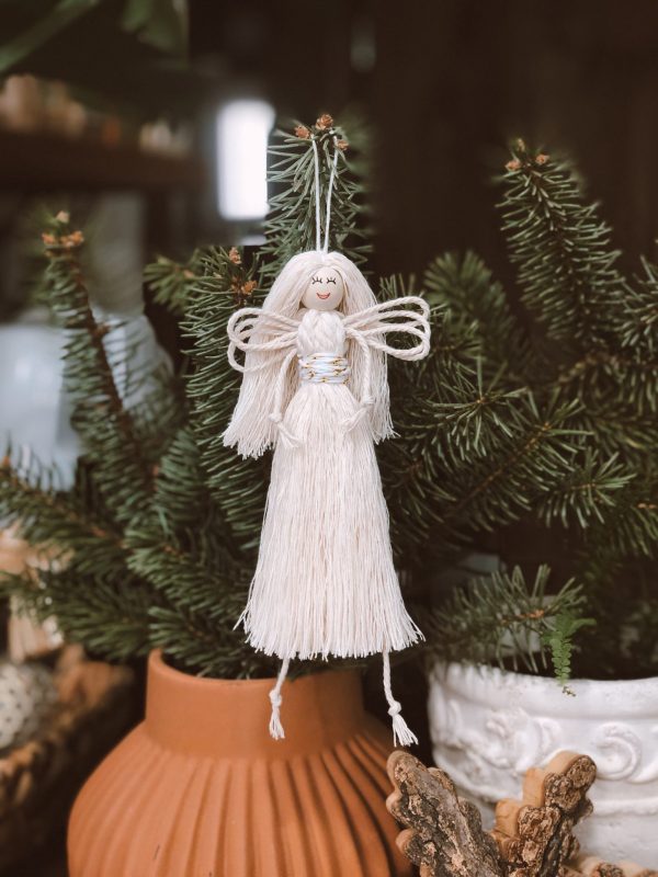 Vianočná ozdoba biely 18 cm